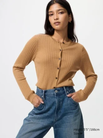Women’s Merino Ribbed Short Cardigan