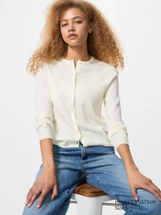 Women’s Merino Ribbed Short Cardigan