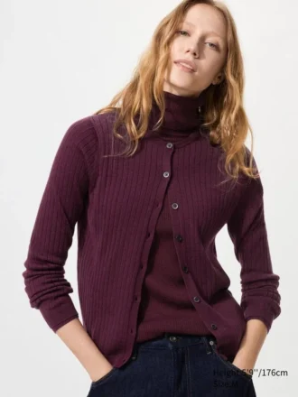 Women’s Merino Ribbed Short Cardigan