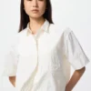 Women’s Nylon Boxy Short Shirt | Half Sleeve