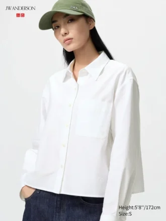 Women’s Oxford Boxy Cropped Shirt