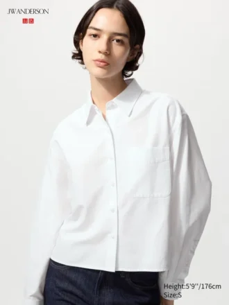 Women’s Oxford Boxy Cropped Shirt