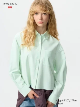 Women’s Oxford Boxy Cropped Shirt