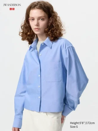 Women’s Oxford Boxy Cropped Shirt