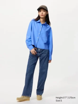 Women’s Oxford Boxy Cropped Shirt