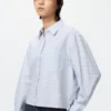 Women’s Oxford Boxy Cropped Shirt | Checked