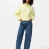Women’s Oxford Boxy Cropped Shirt | Checked