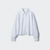 Women’s Oxford Boxy Cropped Shirt | Checked