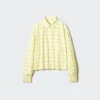 Women’s Oxford Boxy Cropped Shirt | Checked