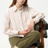 Women’s Oxford Boxy Cropped Shirt | Striped