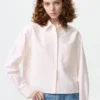 Women’s Oxford Boxy Cropped Shirt | Striped