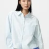 Women’s Oxford Boxy Cropped Shirt | Striped