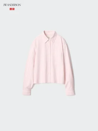 Women’s Oxford Boxy Cropped Shirt | Striped
