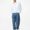 Women’s Oxford Boxy Cropped Shirt | Striped