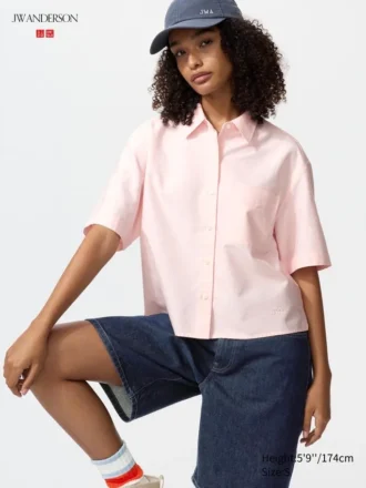 Women’s Oxford Boxy Shirt | Short Sleeve