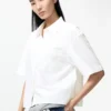 Women’s Oxford Boxy Shirt | Short Sleeve