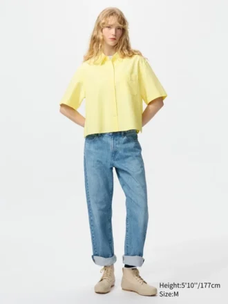 Women’s Oxford Boxy Shirt | Short Sleeve