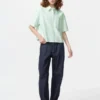 Women’s Oxford Boxy Short Sleeve Shirt | Striped