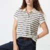 Women’s Pique Mini Polo Shirt | Striped