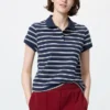 Women’s Pique Mini Polo Shirt | Striped