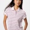 Women’s Pique Mini Polo Shirt | Striped