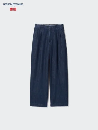 Women’s Pleated Wide Pants | Denim
