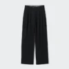 Women’s Pleated Wide Pants | Denim