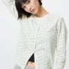 Women’s Pointelle Cardigan | Printed