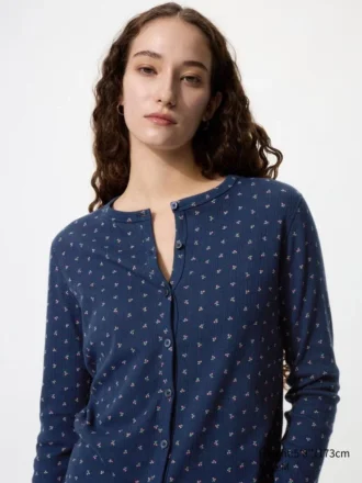 Women’s Pointelle Cardigan | Printed