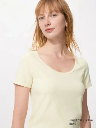 Women’s Pointelle Round Neck Mini T-Shirt