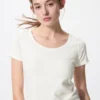 Women’s Pointelle Round Neck Mini T-Shirt