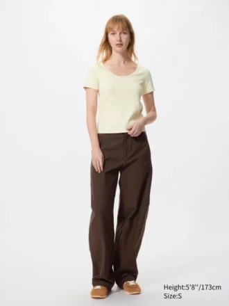 Women’s Pointelle Round Neck Mini T-Shirt