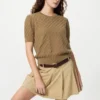 Women’s Pointelle Sweater | Short Sleeve