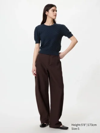 Women’s Pointelle Sweater | Short Sleeve