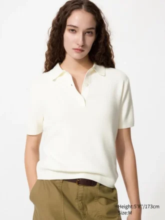 Women’s Polo Short Sleeve Sweater