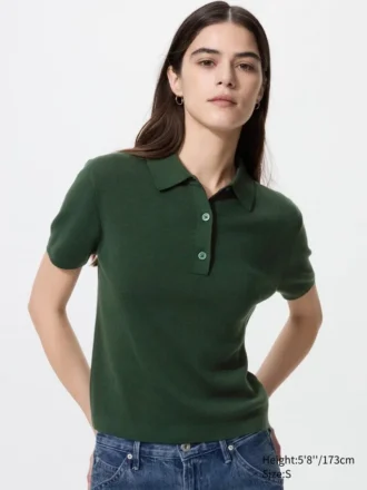 Women’s Polo Short Sleeve Sweater