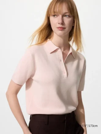 Women’s Polo Short Sleeve Sweater
