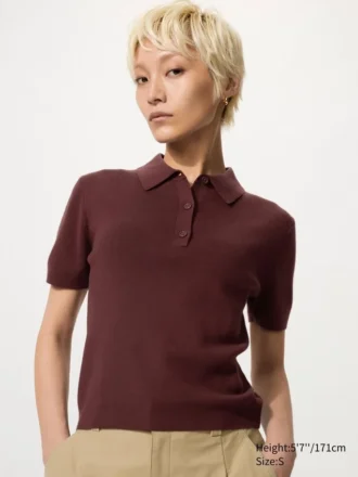 Women’s Polo Short Sleeve Sweater