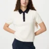 Women’s Polo Short Sleeve Sweater | Color Block