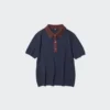 Women’s Polo Short Sleeve Sweater | Color Block