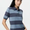Women’s Polo Short Sleeve Sweater | Striped