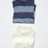 Women’s Polo Short Sleeve Sweater | Striped