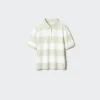 Women’s Polo Short Sleeve Sweater | Striped