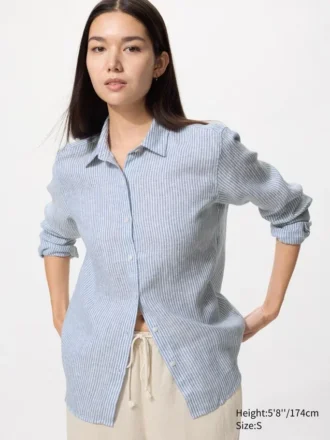 Women’s Premium Linen Shirt | Striped