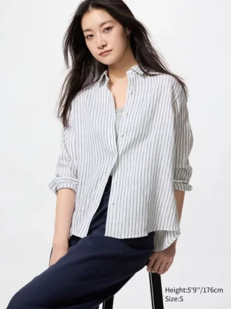 Women’s Premium Linen Shirt | Striped