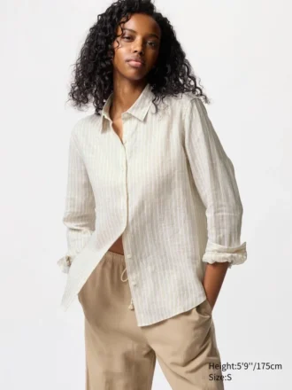 Women’s Premium Linen Shirt | Striped