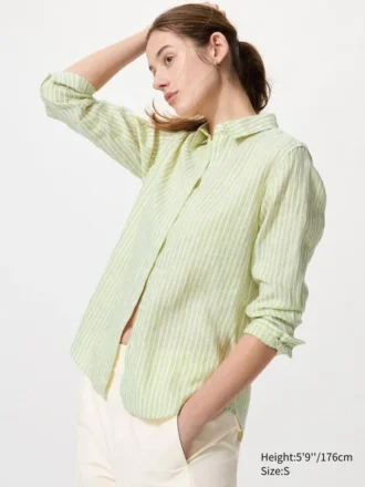 Women’s Premium Linen Shirt | Striped