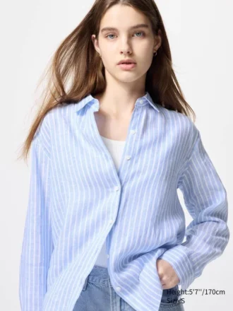 Women’s Premium Linen Shirt | Striped