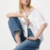 Women’s Premium Linen Skipper Boxy Shirt | Short Sleeve