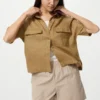 Women’s Premium Linen Skipper Boxy Shirt | Short Sleeve